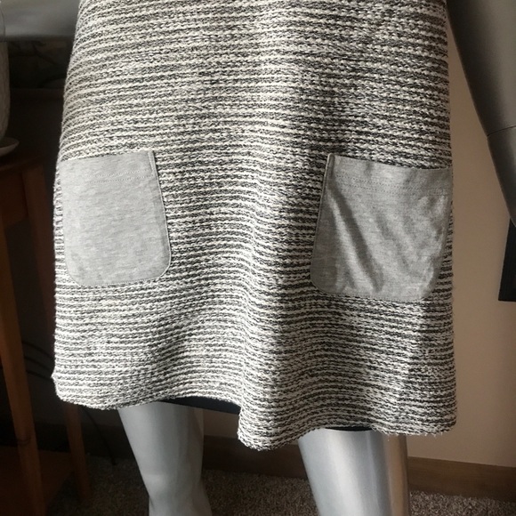 Meadow Rue Anthropologie Medium Shimmering Tweed Grey Boucher Tunic Top Dress - Picture 6 of 14